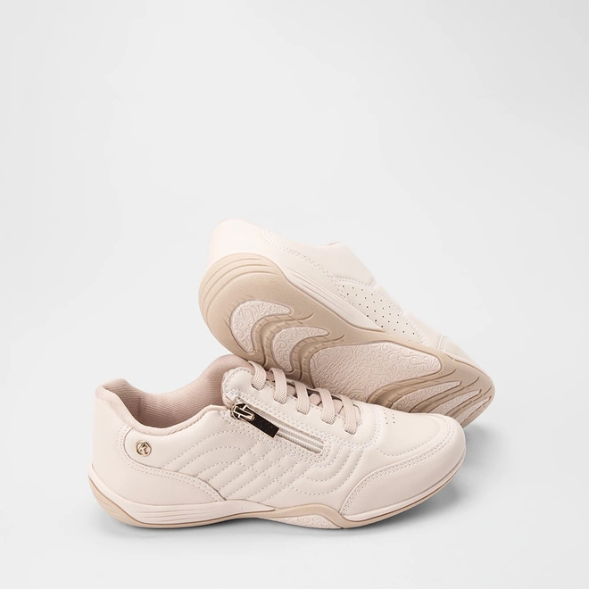 Tênis Casual Feminino Kolosh com Palmilha Conforto Nude