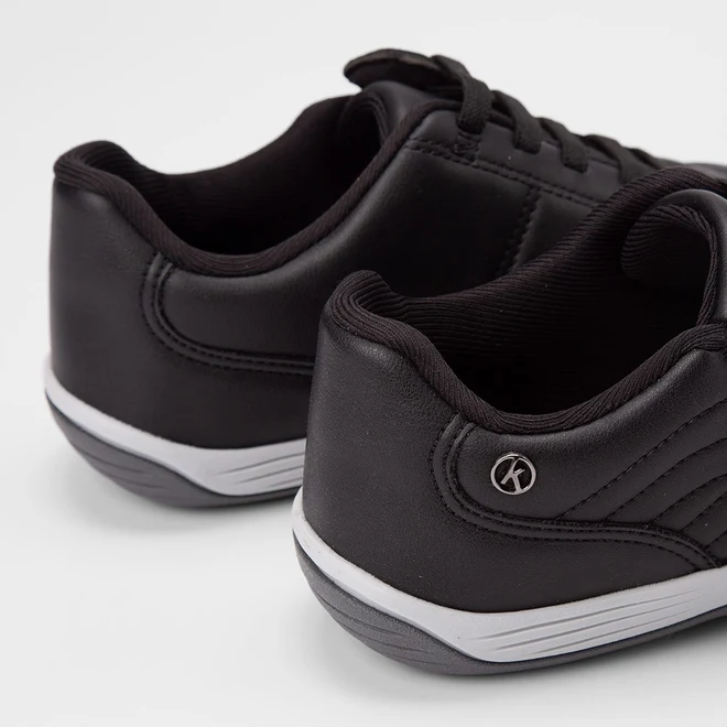 Tênis Casual Feminino Kolosh Elástico & Zíper Preto