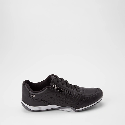 Tênis Casual Feminino Kolosh Elástico & Zíper Preto