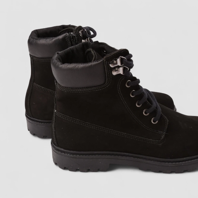 Bota Coturno Masculino Bow River Nobuck Zíper Preto
