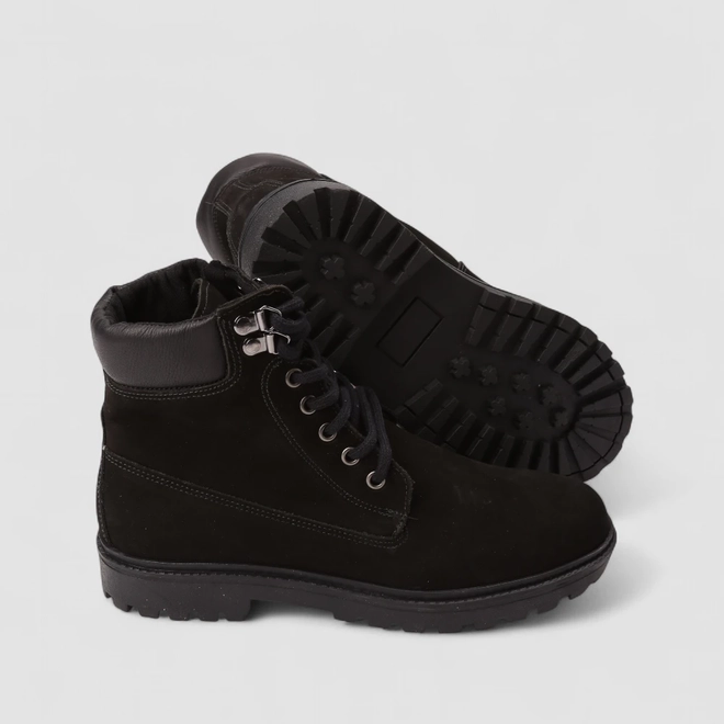 Bota Coturno Masculino Bow River Nobuck Zíper Preto