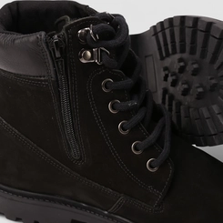 Bota Coturno Masculino Bow River Nobuck Zíper Preto