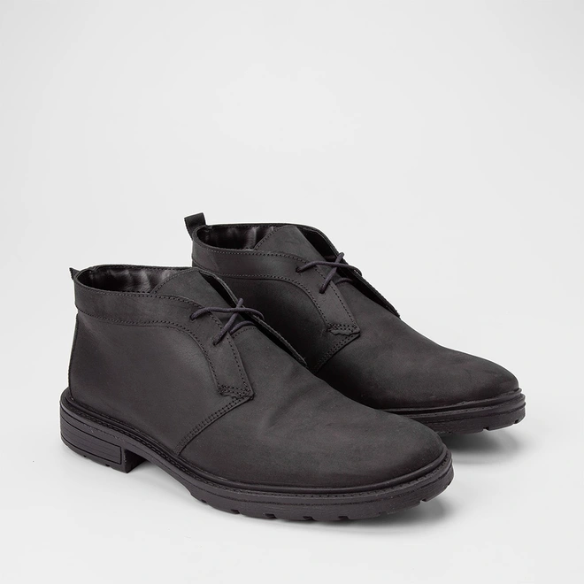 Bota Masculina Bow River Nobuck & Couro Preto