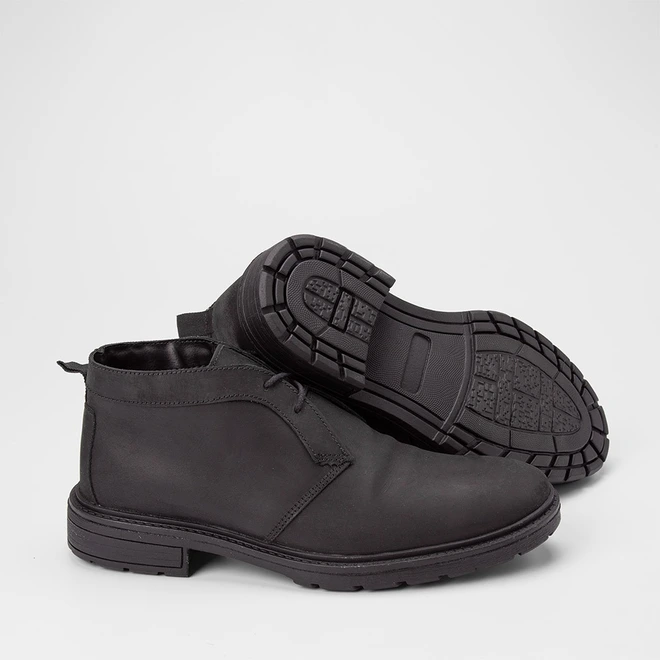 Bota Masculina Bow River Nobuck & Couro Preto