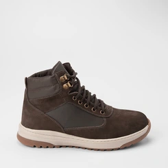 Bota Coturno Masculina Bow River Couro Recorte Nobuck Marrom