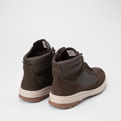 Bota Coturno Masculina Bow River Couro Recorte Nobuck Marrom