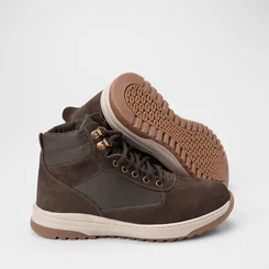 Bota Coturno Masculina Bow River Couro Recorte Nobuck Marrom