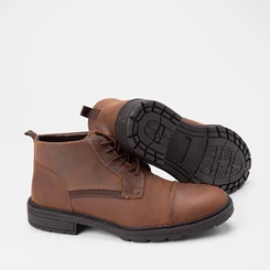 Bota Coturno Masculina Bow River Couro Marrom