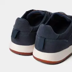 Tênis Casual Masculino Mac & Jac Couro & Camurça Marinho