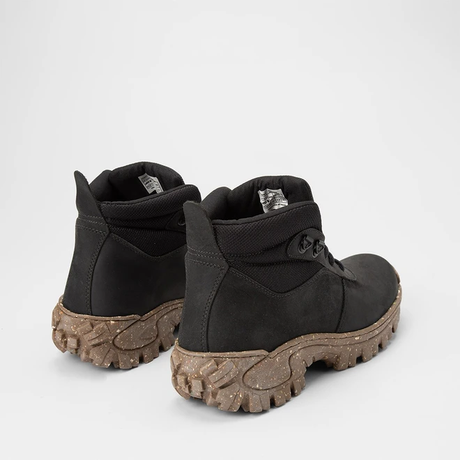 Bota Coturno Masculina Bow River Em Couro & Nobuck Preto