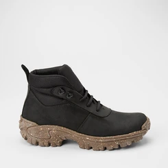 Bota Coturno Masculina Bow River Em Couro & Nobuck Preto