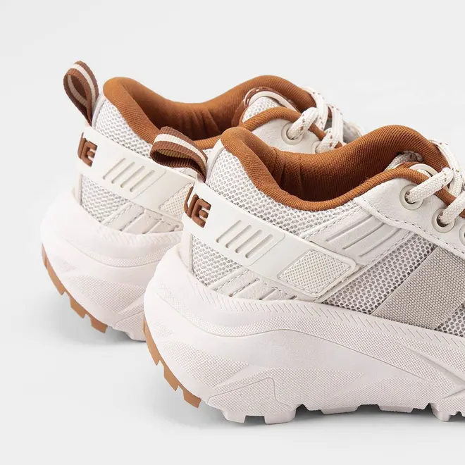 Tênis Casual Infantil Ollie Originals Jogging Tela Bege