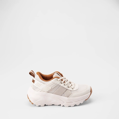 Tênis Casual Infantil Ollie Originals Jogging Tela Bege
