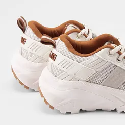 Tênis Casual Infantil Ollie Originals Jogging Tela Bege