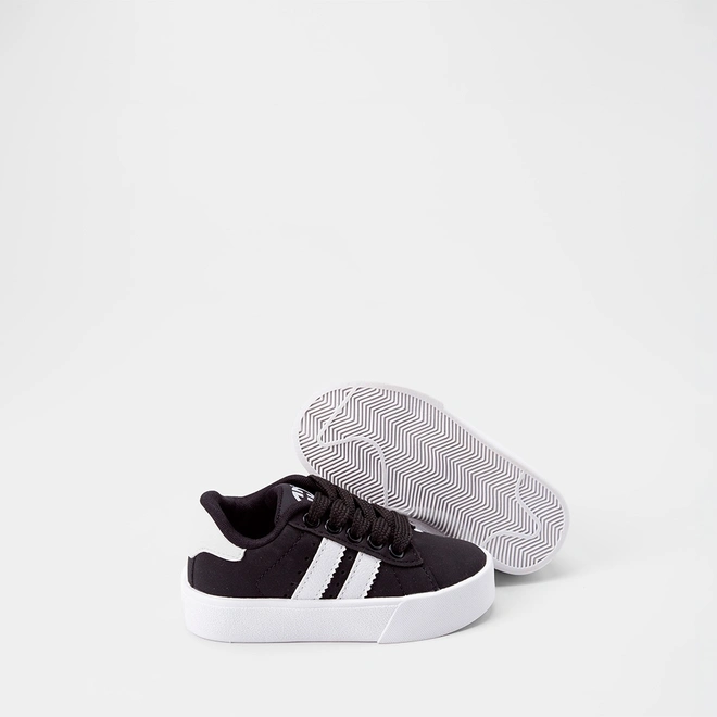 Tênis Casual Bebê Ollie Originals Recorte Lateral Nobuck Preto