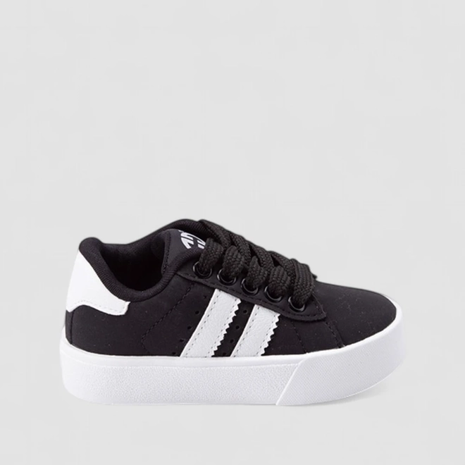 Tênis Casual Bebê Ollie Originals Recorte Lateral Nobuck Preto