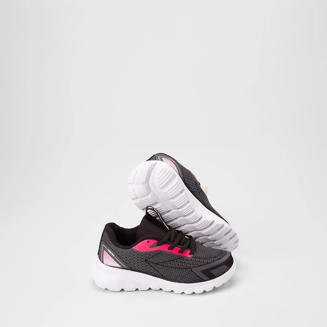Tênis Esportivo Infantil Vertus Preto & Rosa