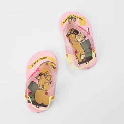 Chinelo Bebê Rider Capivara Glitter Rosa