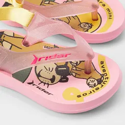 Chinelo Bebê Rider Capivara Glitter Rosa