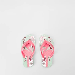 Chinelo Infantil Ipanema Flamingo Verde & Rosa