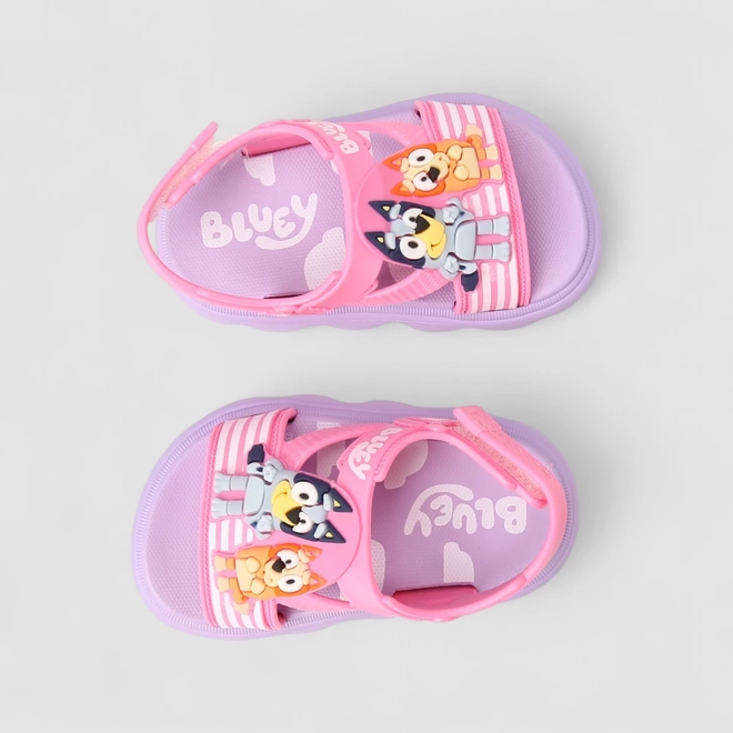 Sandália Papete Bebê Grendene Kids Bluey Rosa & Lilás
