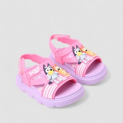Sandália Papete Bebê Grendene Kids Bluey Rosa & Lilás