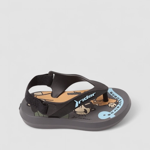 Chinelo Infantil Rider Aventureiros Cinza