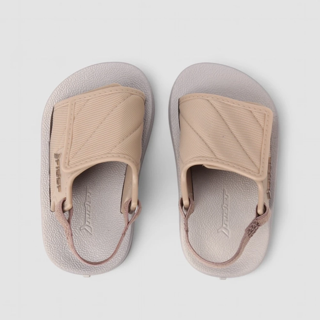 Chinelo Bebê Rider Tira Larga Contato Bege
