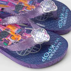 Chinelo Infantil Ipanema Guerreiras Do Kpop Glitter Roxo