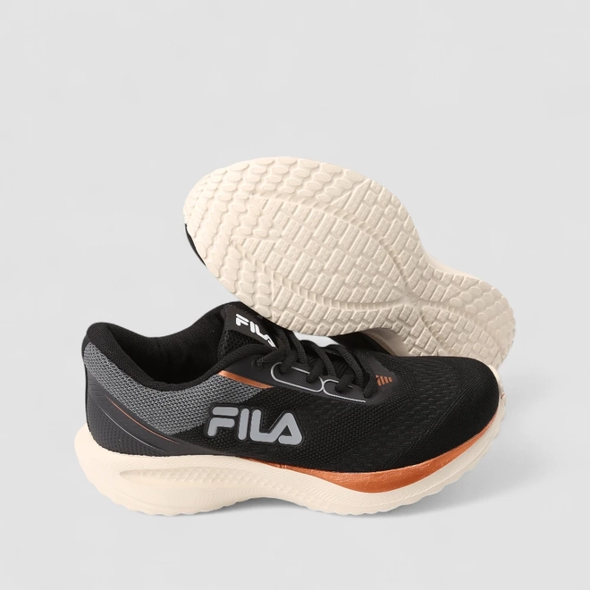 Tênis Esportivo Feminino Fila Original Metalizado Preto