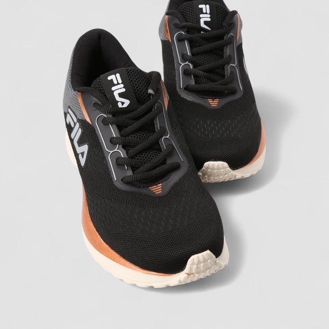 Tênis Esportivo Feminino Fila Original Metalizado Preto