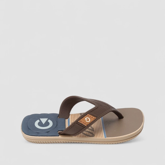 Chinelo Infantil Cartago Conforto Marrom & Azul