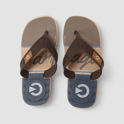 Chinelo Infantil Cartago Conforto Marrom & Azul