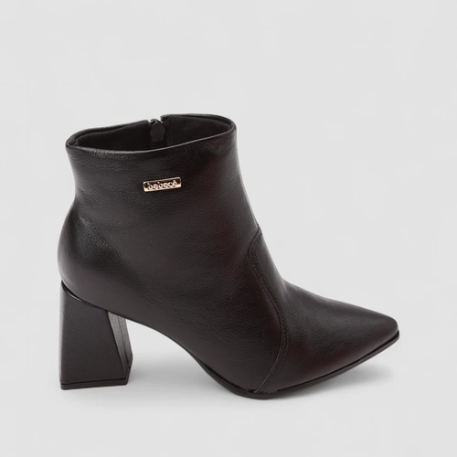 Bota Feminina Bebece Couro Preto