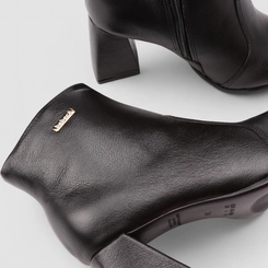 Ankle Boot Feminina Bebecê Couro Preto