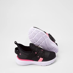 Slip On Infantil Vertus Calce Fácil Preto & Rosa
