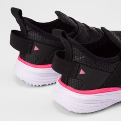 Slip On Infantil Vertus Calce Fácil Preto & Rosa