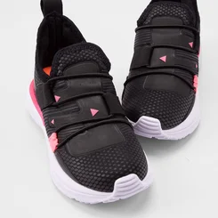 Slip On Infantil Vertus Calce Fácil Preto & Rosa