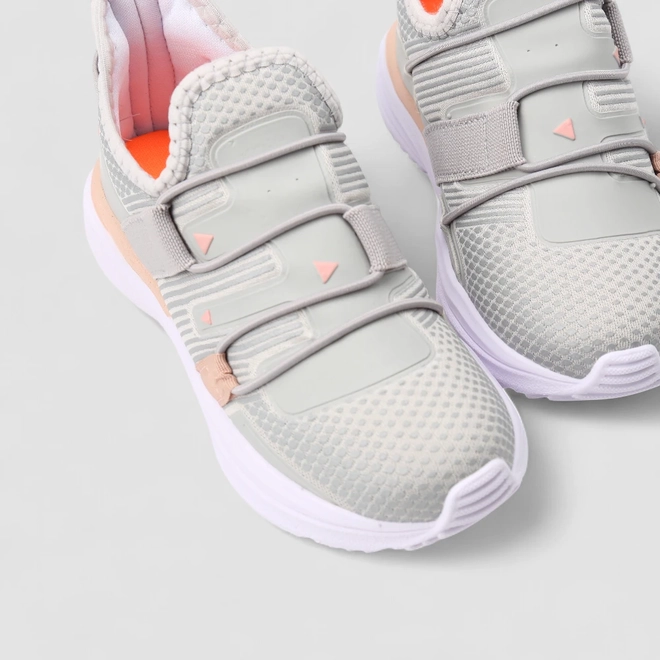 Slip On Infantil Vertus Calce Fácil Cinza & Rosa