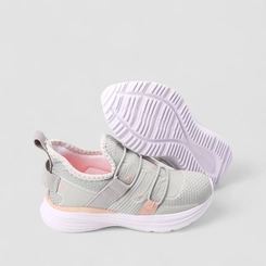 Slip On Infantil Vertus Calce Fácil Cinza & Rosa