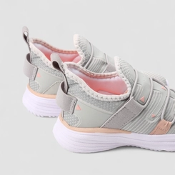 Slip On Infantil Vertus Calce Fácil Cinza & Rosa