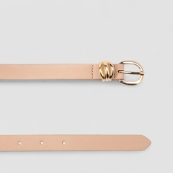 Cinto Feminino Gabriela Fivela Dourada Nude