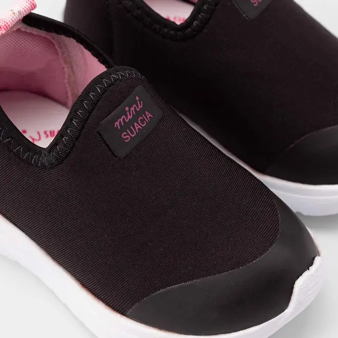 Slip On Bebê Sua Cia Calce Fácil Preto