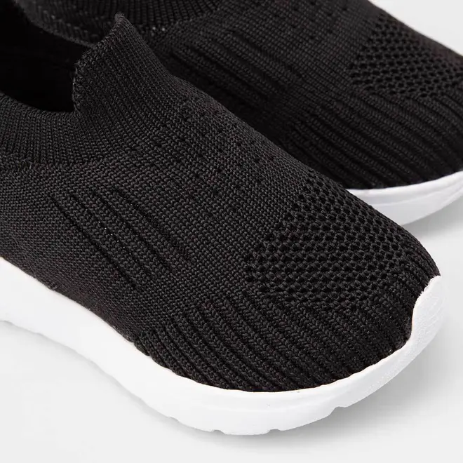 Slip On Bebê Sua Cia Calce Fácil Preto & Branco