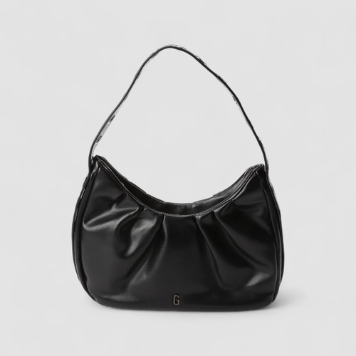 Bolsa Hobo Gabriela Média Detalhe Ilhós Preta