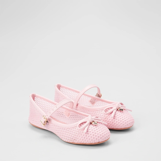 Sapatilha Boneca Infantil Sua Cia Enfeite Laço Tela Rosa
