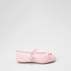 Sapatilha Boneca Infantil Sua Cia Enfeite Laço Tela Rosa