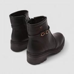 Ankle Boot Feminino Mississipi Enfeite Fivela Preto