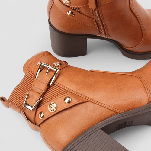 Bota Coturno Feminina Dakota Fivela Caramelo