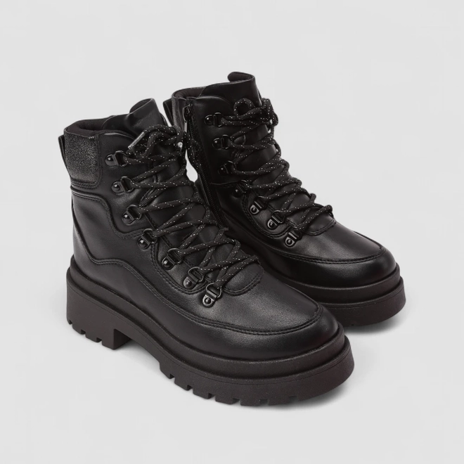 Bota Coturno Feminino Dakota Cano Curto Tratorado Com Zíper Preto